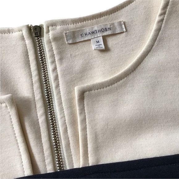 41HAWTHORN Sloan Dress Color Block Blue/Red/Ivory Sleeveless V-Neck Size M - Picture 2 of 5